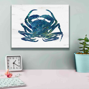 'Blue Coastal Crab' by Cindy Jacobs, Canvas Wall Art,16 x 12
