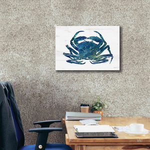 'Blue Coastal Crab' by Cindy Jacobs, Canvas Wall Art,26 x 18