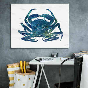 'Blue Coastal Crab' by Cindy Jacobs, Canvas Wall Art,34 x 26