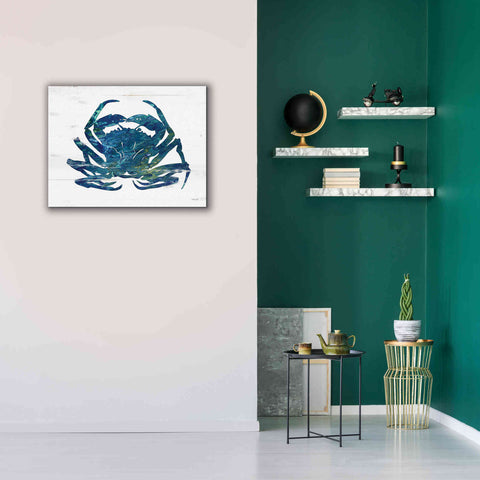 Image of 'Blue Coastal Crab' by Cindy Jacobs, Canvas Wall Art,34 x 26