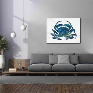 'Blue Coastal Crab' by Cindy Jacobs, Canvas Wall Art,54 x 40