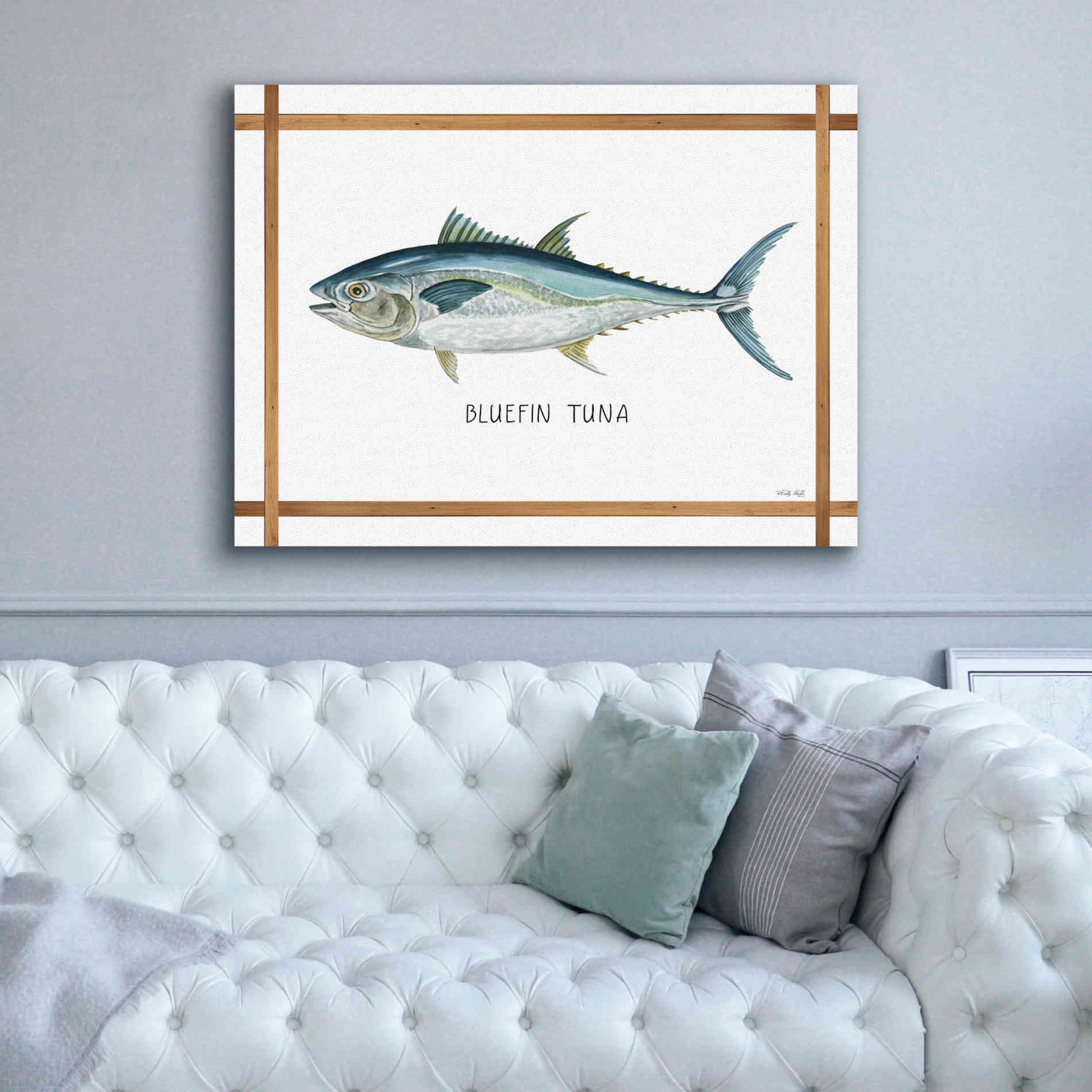 'Bluefin Tuna on White' by Cindy Jacobs, Canvas Wall Art,54 x 40