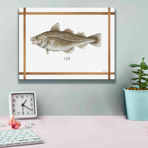 Image of 'Cod on White' by Cindy Jacobs, Canvas Wall Art,16 x 12