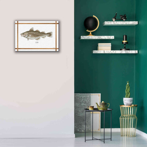 Image of 'Cod on White' by Cindy Jacobs, Canvas Wall Art,26 x 18