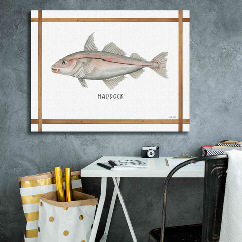 Image of 'Haddock on White' by Cindy Jacobs, Canvas Wall Art,34 x 26