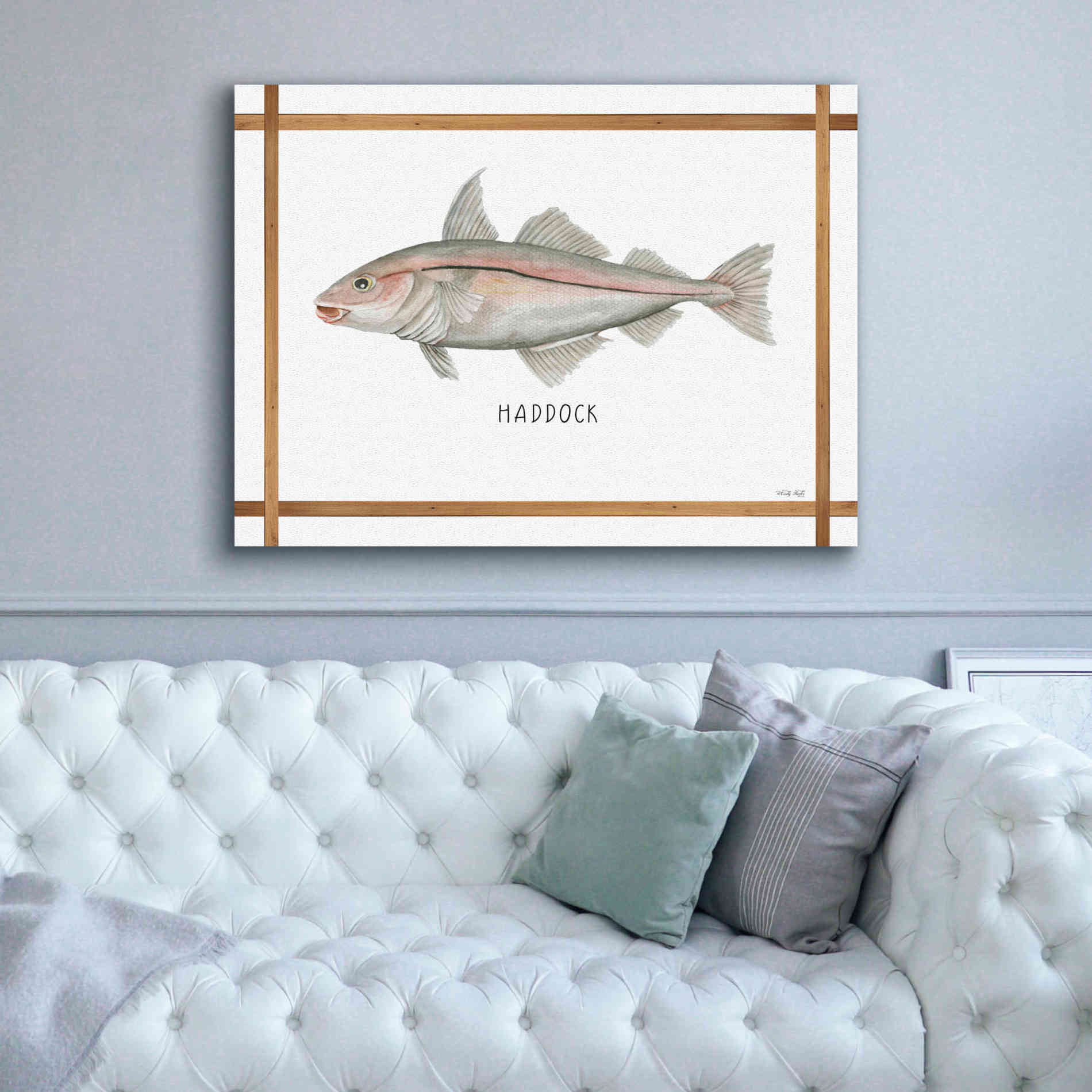 'Haddock on White' by Cindy Jacobs, Canvas Wall Art,54 x 40