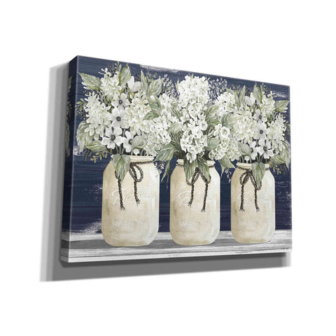 Image of 'White Floral Trio' by Cindy Jacobs, Canvas Wall Art