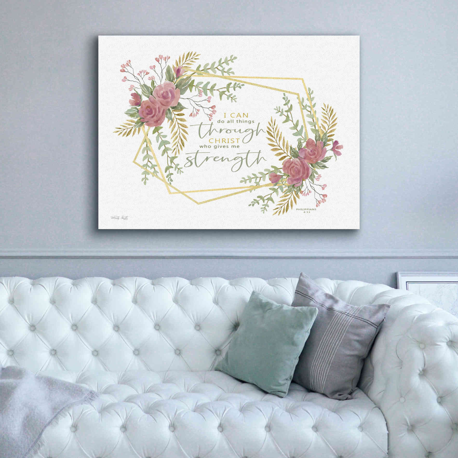 'I Can Do All' by Cindy Jacobs, Canvas Wall Art,54 x 40