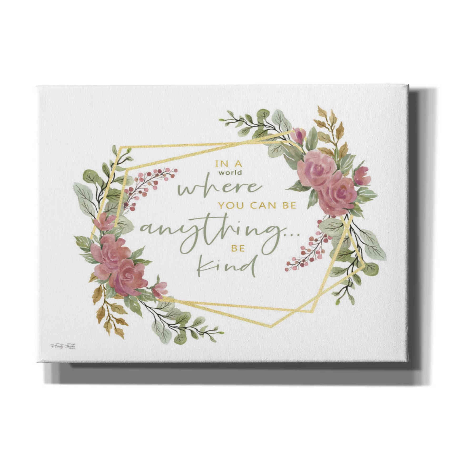 'Be Kind' by Cindy Jacobs, Canvas Wall Art