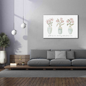 'Faith, Hope, Love Flower Vases' by Cindy Jacobs, Canvas Wall Art,60 x 40