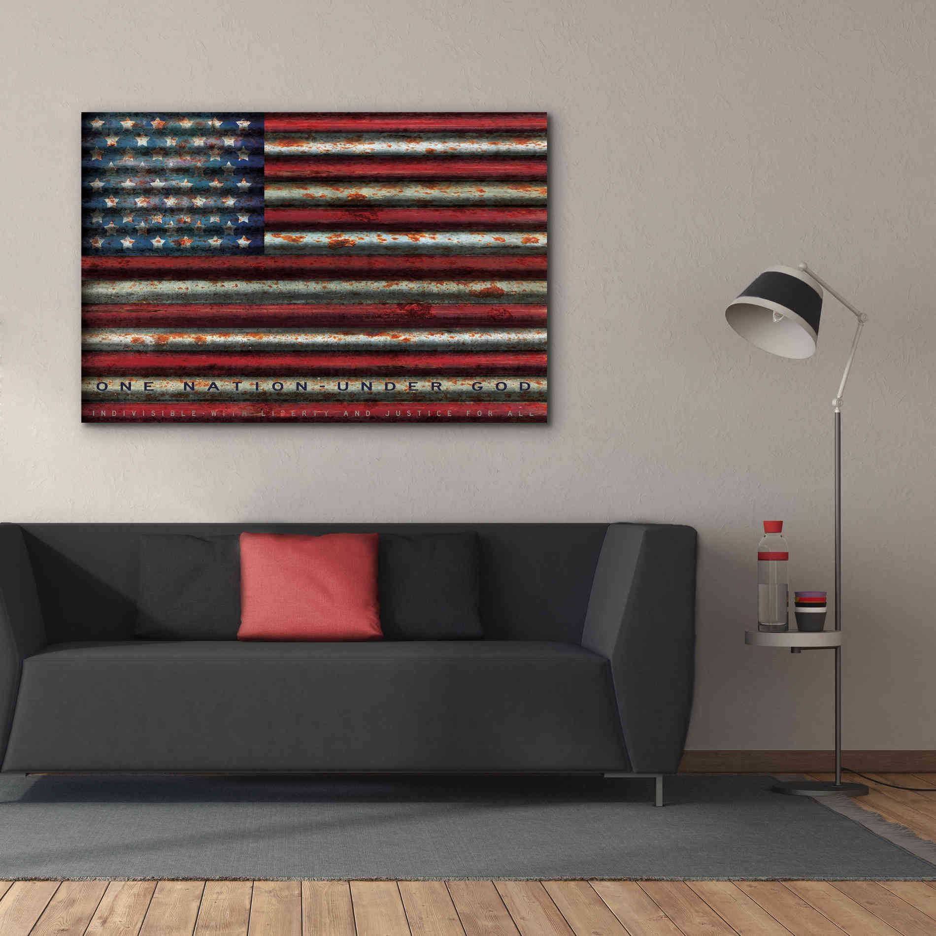'One Nation Under God on Metal' by Cindy Jacobs, Canvas Wall Art,60 x 40