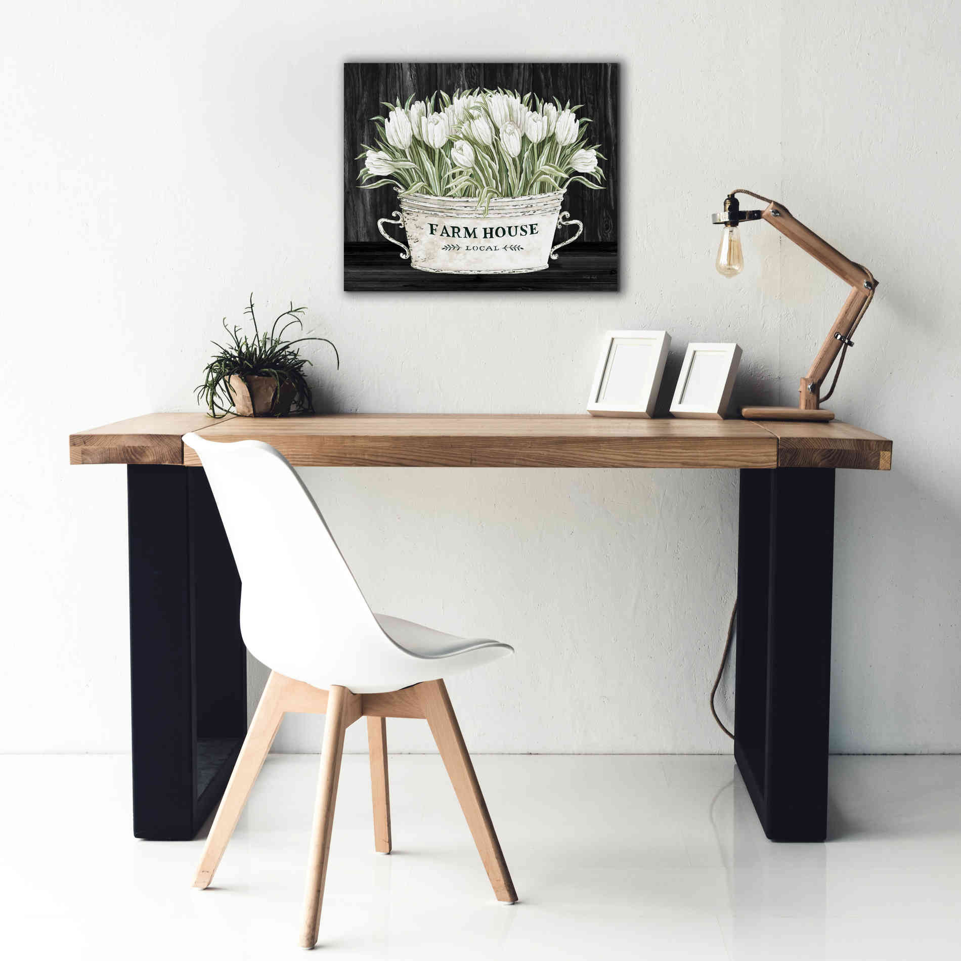 'Farmhouse Tulips' by Cindy Jacobs, Canvas Wall Art,24 x 20