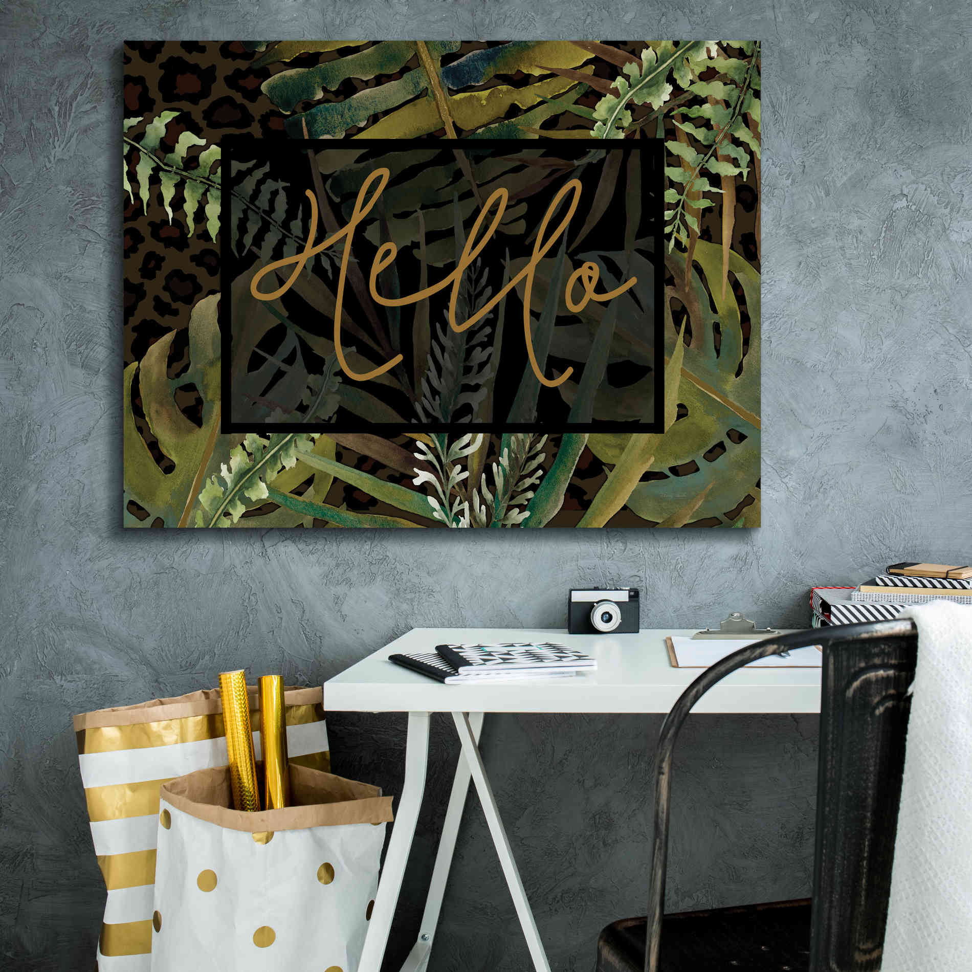 'Tropical Hello' by Cindy Jacobs, Canvas Wall Art,34 x 26