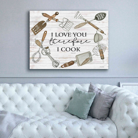 Image of 'I Love You Therefore I Cook' by Cindy Jacobs, Canvas Wall Art,54 x 40