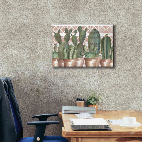 Image of 'Geo Succulents' by Cindy Jacobs, Canvas Wall Art,26 x 18