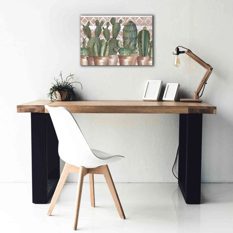 Image of 'Geo Succulents' by Cindy Jacobs, Canvas Wall Art,26 x 18