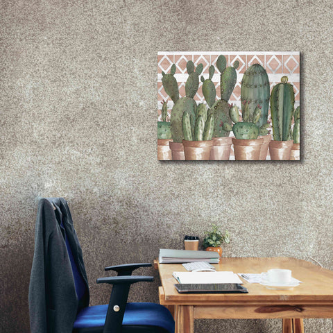 Image of 'Geo Succulents' by Cindy Jacobs, Canvas Wall Art,34 x 26