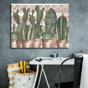 'Geo Succulents' by Cindy Jacobs, Canvas Wall Art,34 x 26