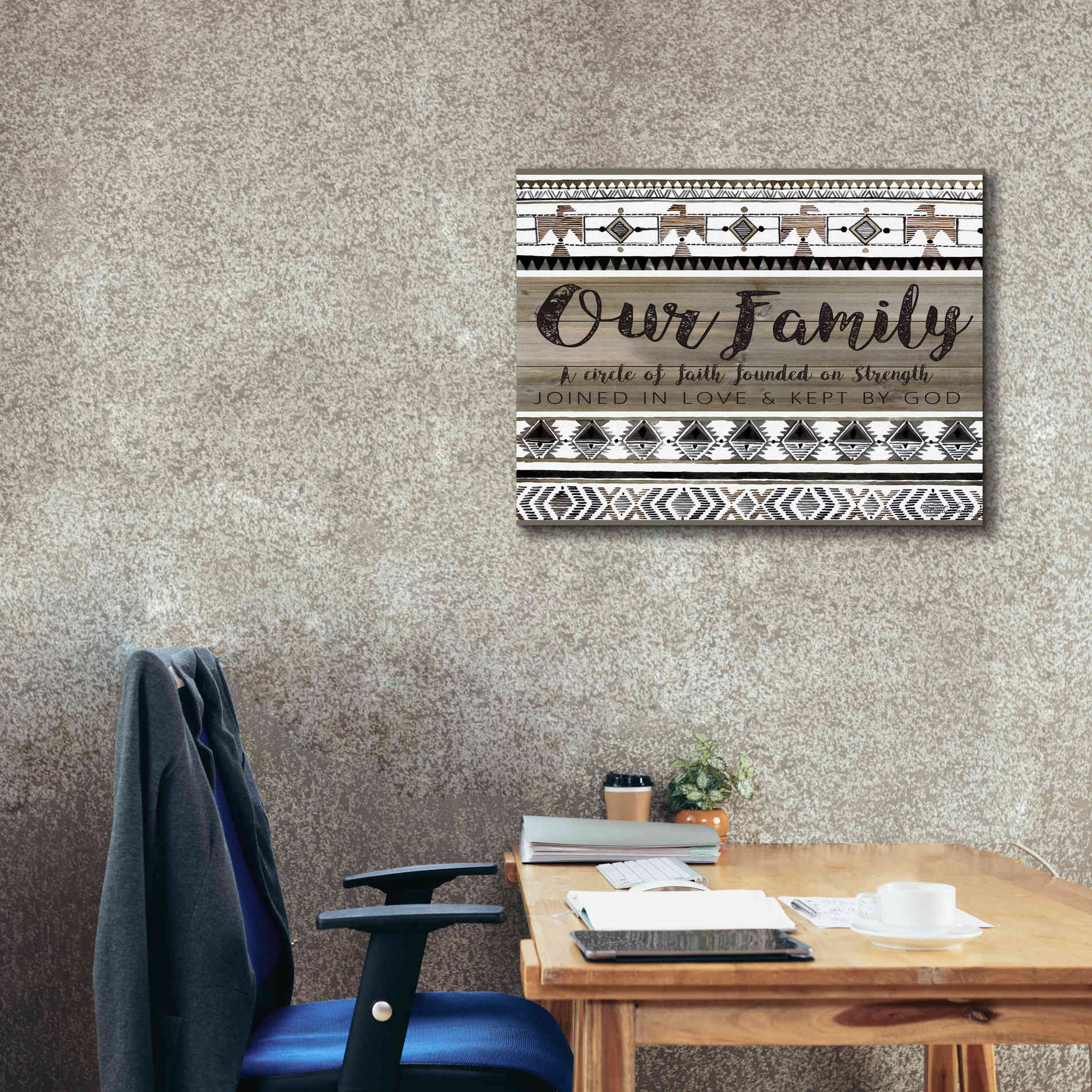 'Our Family' by Cindy Jacobs, Canvas Wall Art,34 x 26