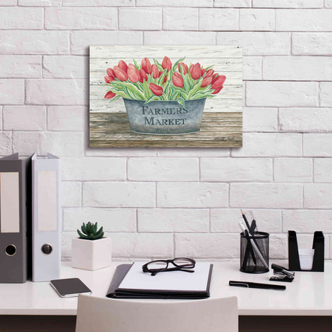 Image of 'Farmer's Market Tulips' by Cindy Jacobs, Canvas Wall Art,18 x 12