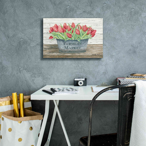 Image of 'Farmer's Market Tulips' by Cindy Jacobs, Canvas Wall Art,18 x 12