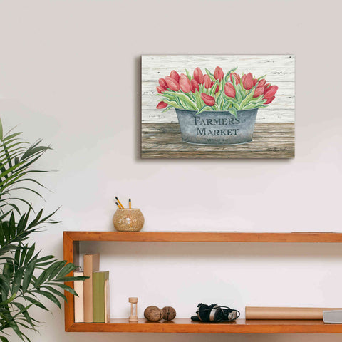 Image of 'Farmer's Market Tulips' by Cindy Jacobs, Canvas Wall Art,18 x 12