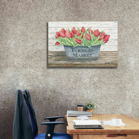 Image of 'Farmer's Market Tulips' by Cindy Jacobs, Canvas Wall Art,40 x 26