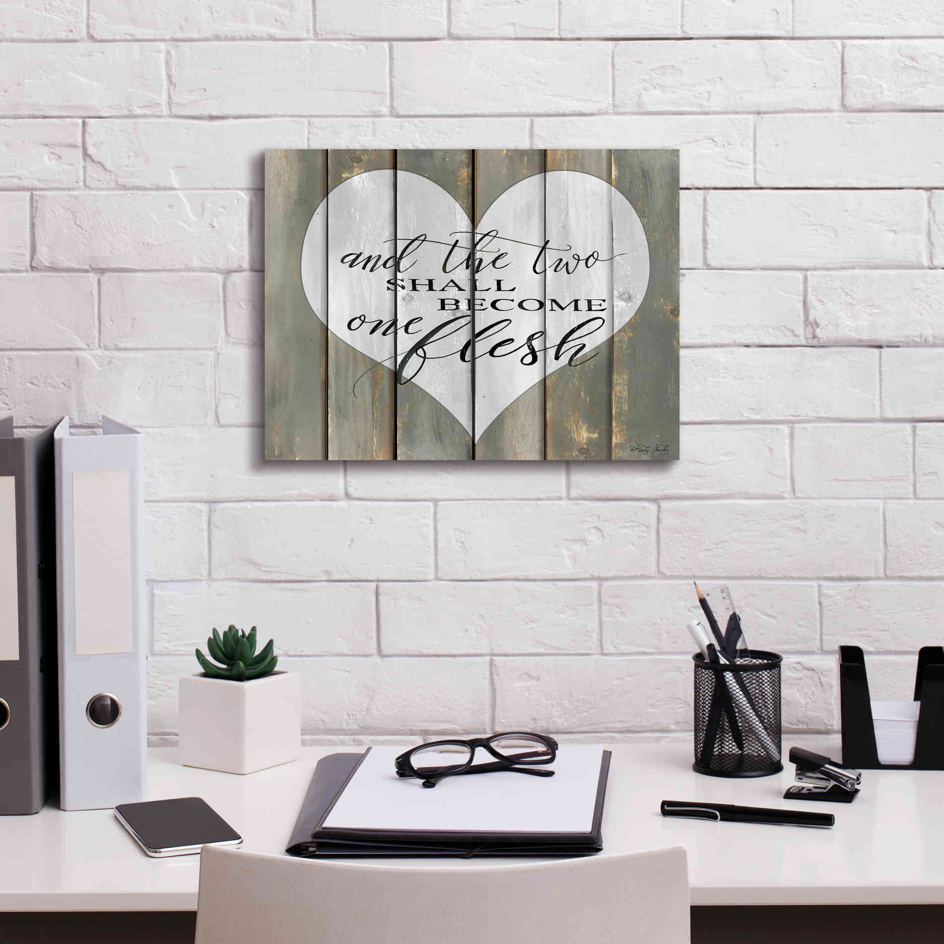 'And the Two' by Cindy Jacobs, Canvas Wall Art,16 x 12