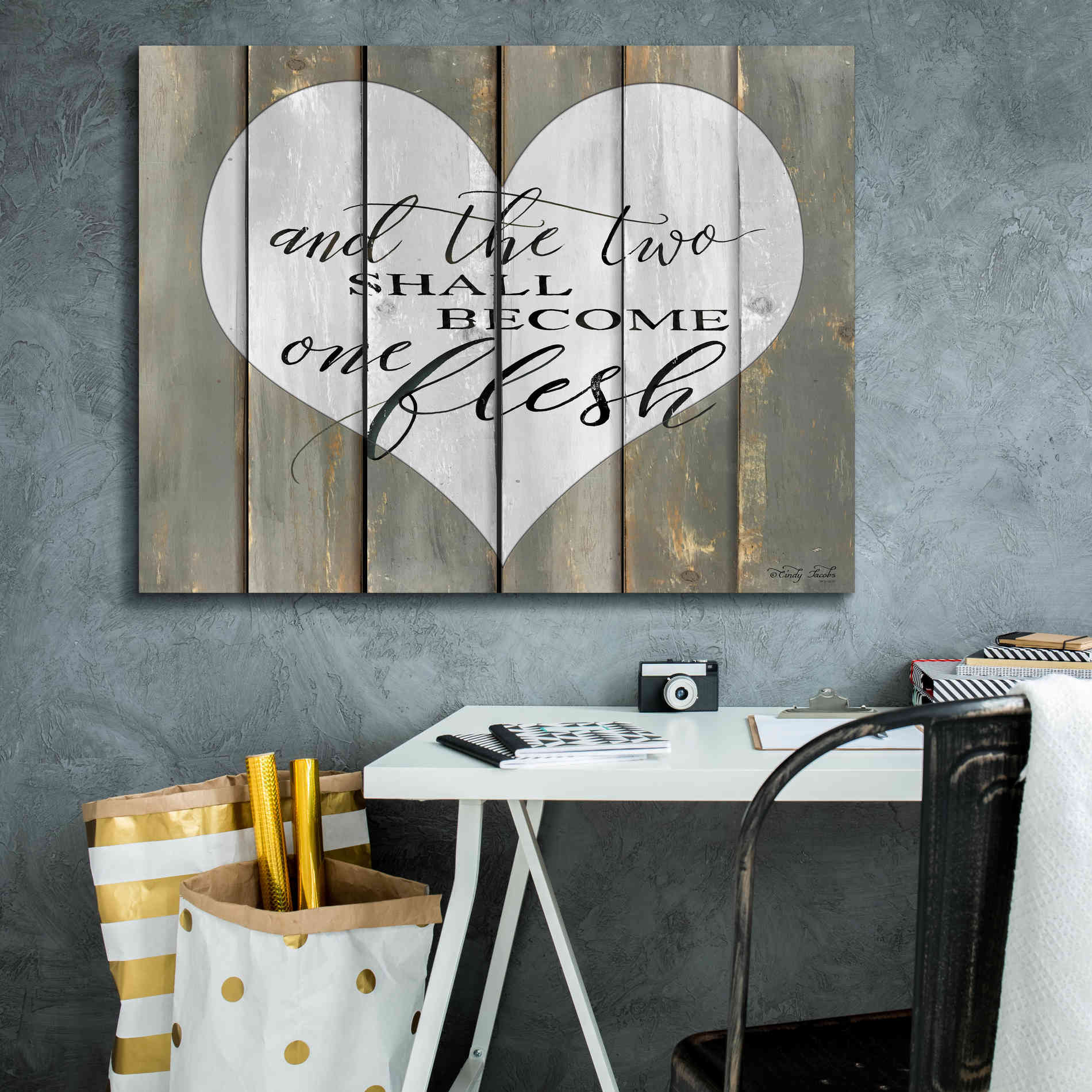 'And the Two' by Cindy Jacobs, Canvas Wall Art,34 x 26