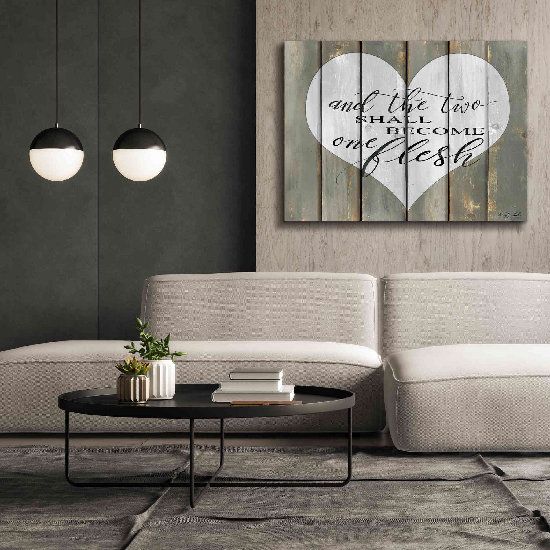 'And the Two' by Cindy Jacobs, Canvas Wall Art,54 x 40