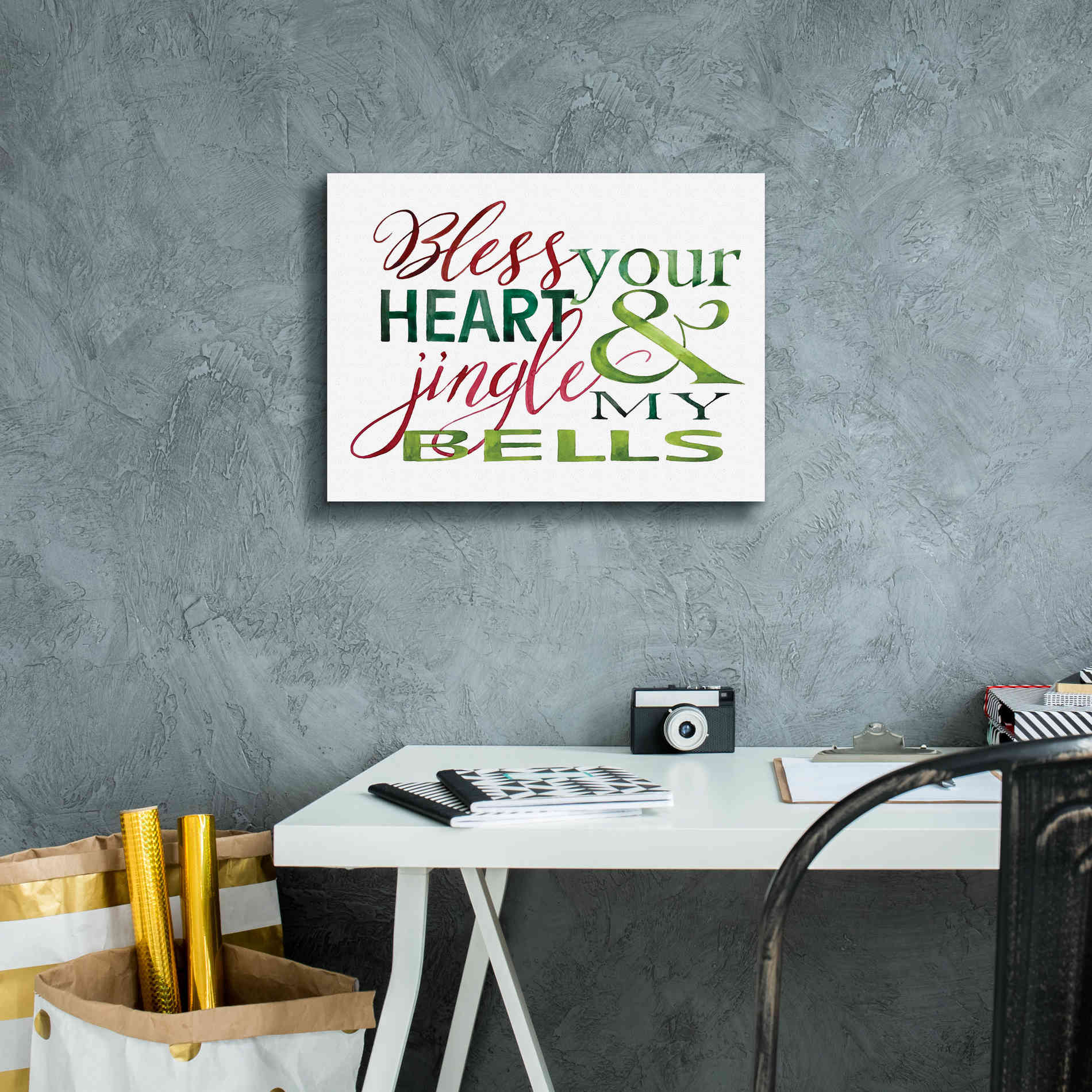 'Jingle My Bells' by Cindy Jacobs, Canvas Wall Art,16 x 12