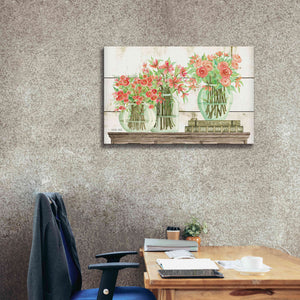 'Trio of Flowers' by Cindy Jacobs, Canvas Wall Art,40 x 26