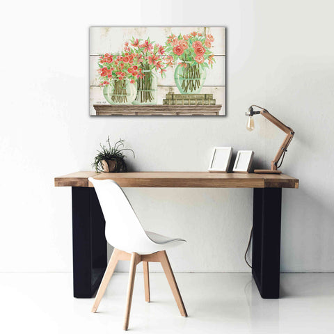 Image of 'Trio of Flowers' by Cindy Jacobs, Canvas Wall Art,40 x 26