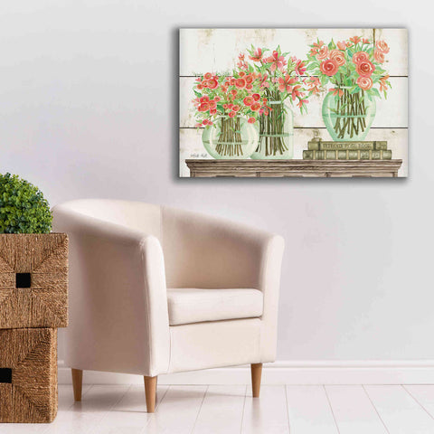 Image of 'Trio of Flowers' by Cindy Jacobs, Canvas Wall Art,40 x 26
