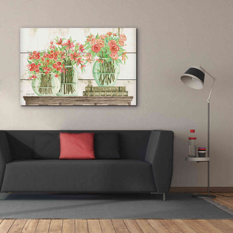 Image of 'Trio of Flowers' by Cindy Jacobs, Canvas Wall Art,60 x 40