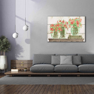 'Trio of Flowers' by Cindy Jacobs, Canvas Wall Art,60 x 40