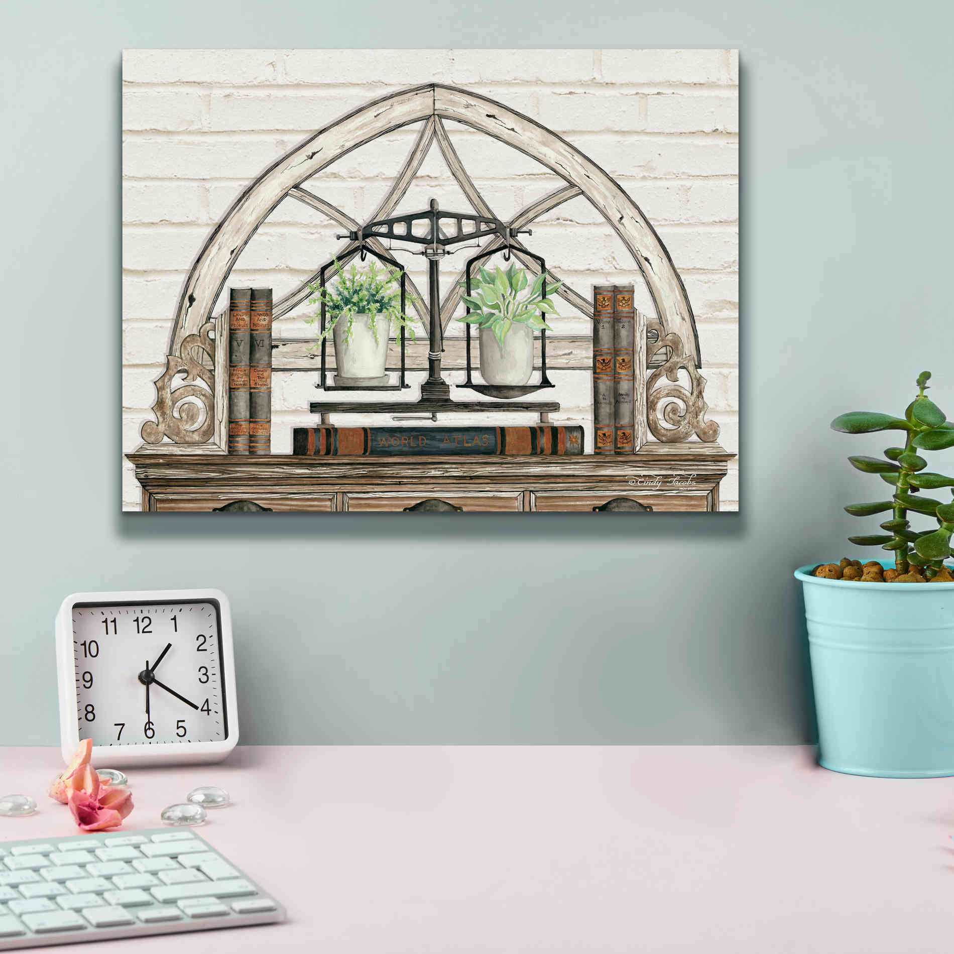 'All Things Near and Dear I' by Cindy Jacobs, Canvas Wall Art,16 x 12