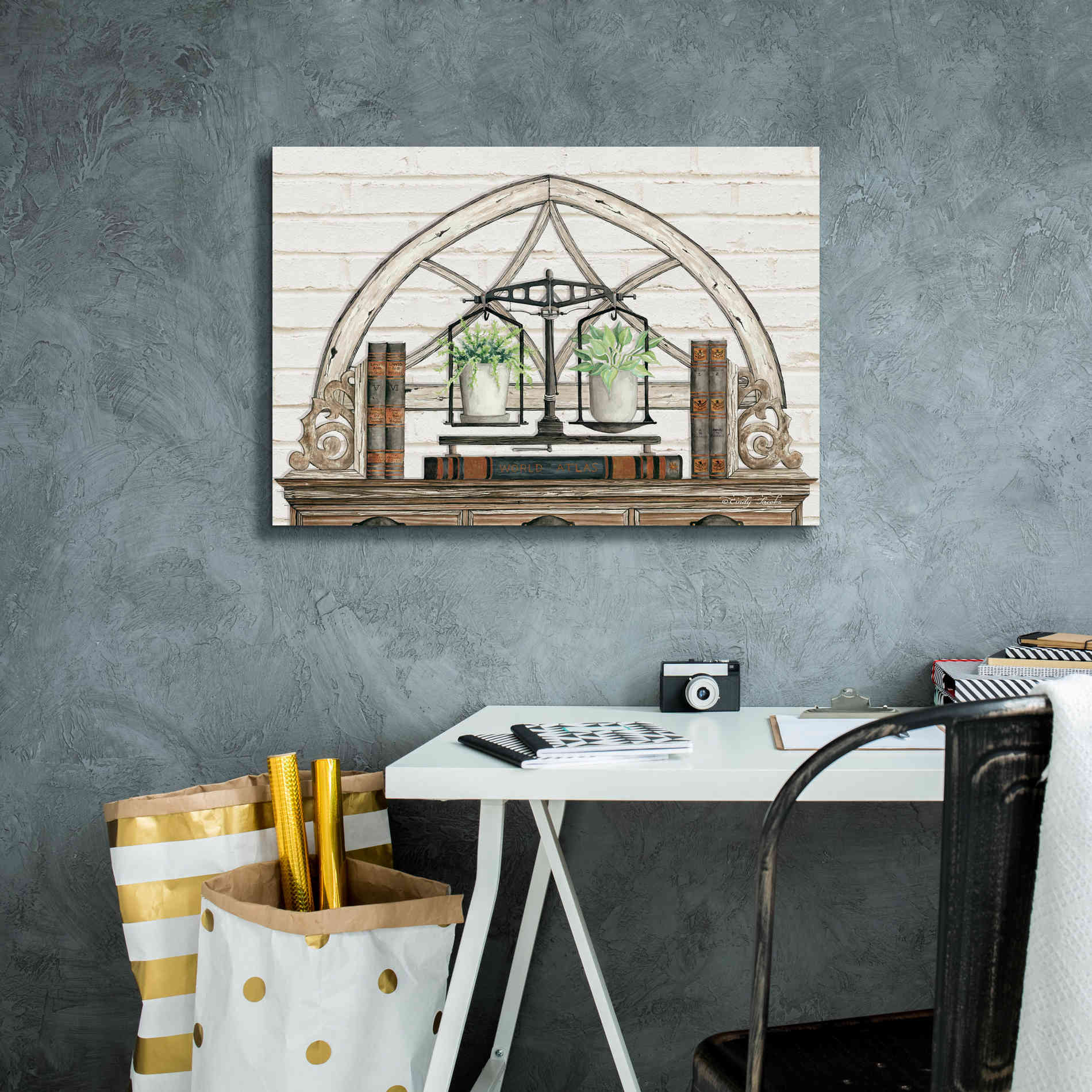 'All Things Near and Dear I' by Cindy Jacobs, Canvas Wall Art,26 x 18