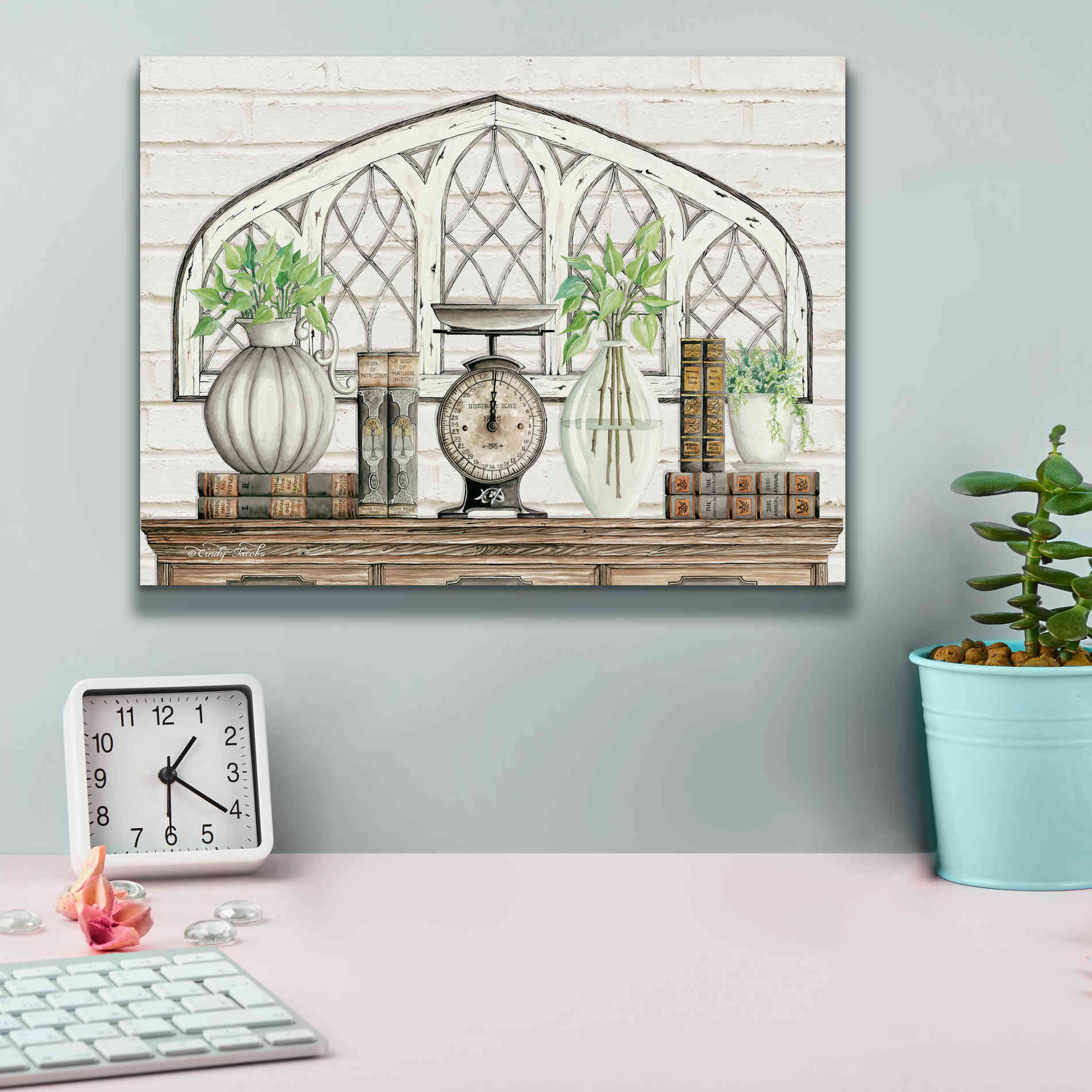 'All Things Near and Dear II' by Cindy Jacobs, Canvas Wall Art,16 x 12