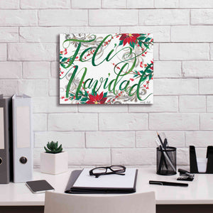 'Feliz Navidad' by Cindy Jacobs, Canvas Wall Art,16 x 12