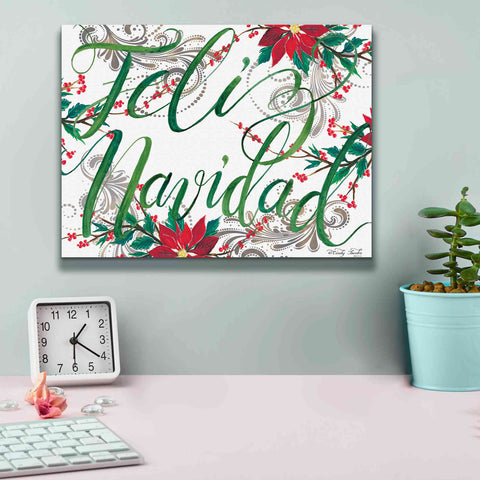 Image of 'Feliz Navidad' by Cindy Jacobs, Canvas Wall Art,16 x 12