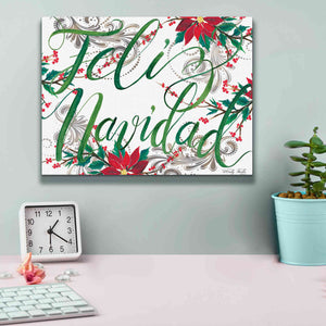 'Feliz Navidad' by Cindy Jacobs, Canvas Wall Art,16 x 12