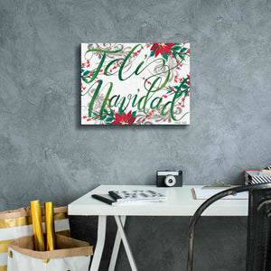 'Feliz Navidad' by Cindy Jacobs, Canvas Wall Art,16 x 12