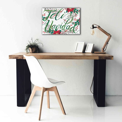 Image of 'Feliz Navidad' by Cindy Jacobs, Canvas Wall Art,26 x 18