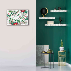 'Feliz Navidad' by Cindy Jacobs, Canvas Wall Art,26 x 18