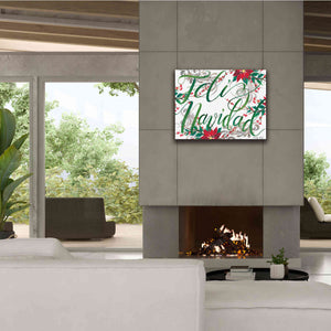 'Feliz Navidad' by Cindy Jacobs, Canvas Wall Art,34 x 26