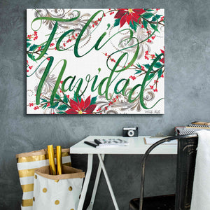 'Feliz Navidad' by Cindy Jacobs, Canvas Wall Art,34 x 26