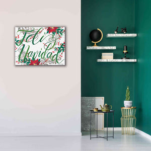 'Feliz Navidad' by Cindy Jacobs, Canvas Wall Art,34 x 26