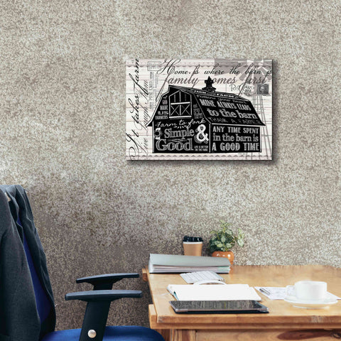 Image of 'Simple & Good Barn' by Cindy Jacobs, Canvas Wall Art,26 x 18