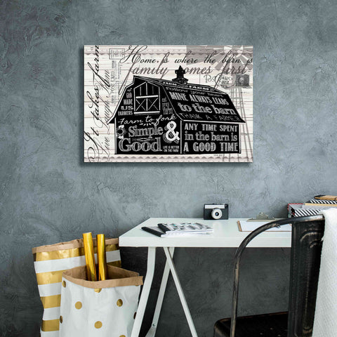 Image of 'Simple & Good Barn' by Cindy Jacobs, Canvas Wall Art,26 x 18